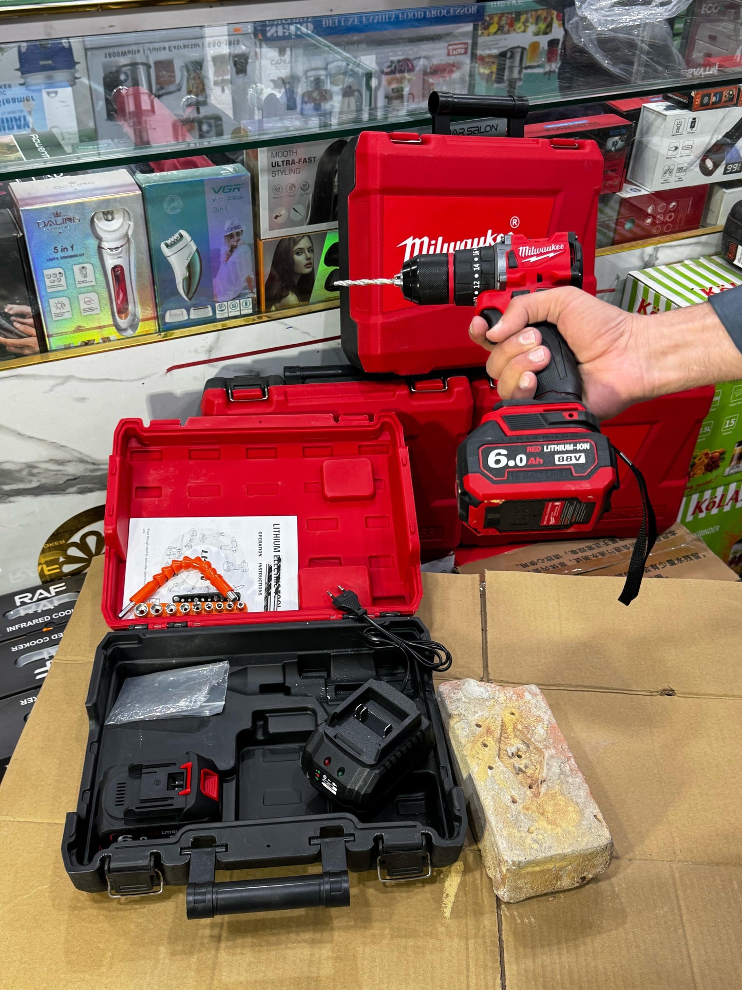 Lott imported Milwaukee Drill machine tools. 88V  Double Battry High Quality