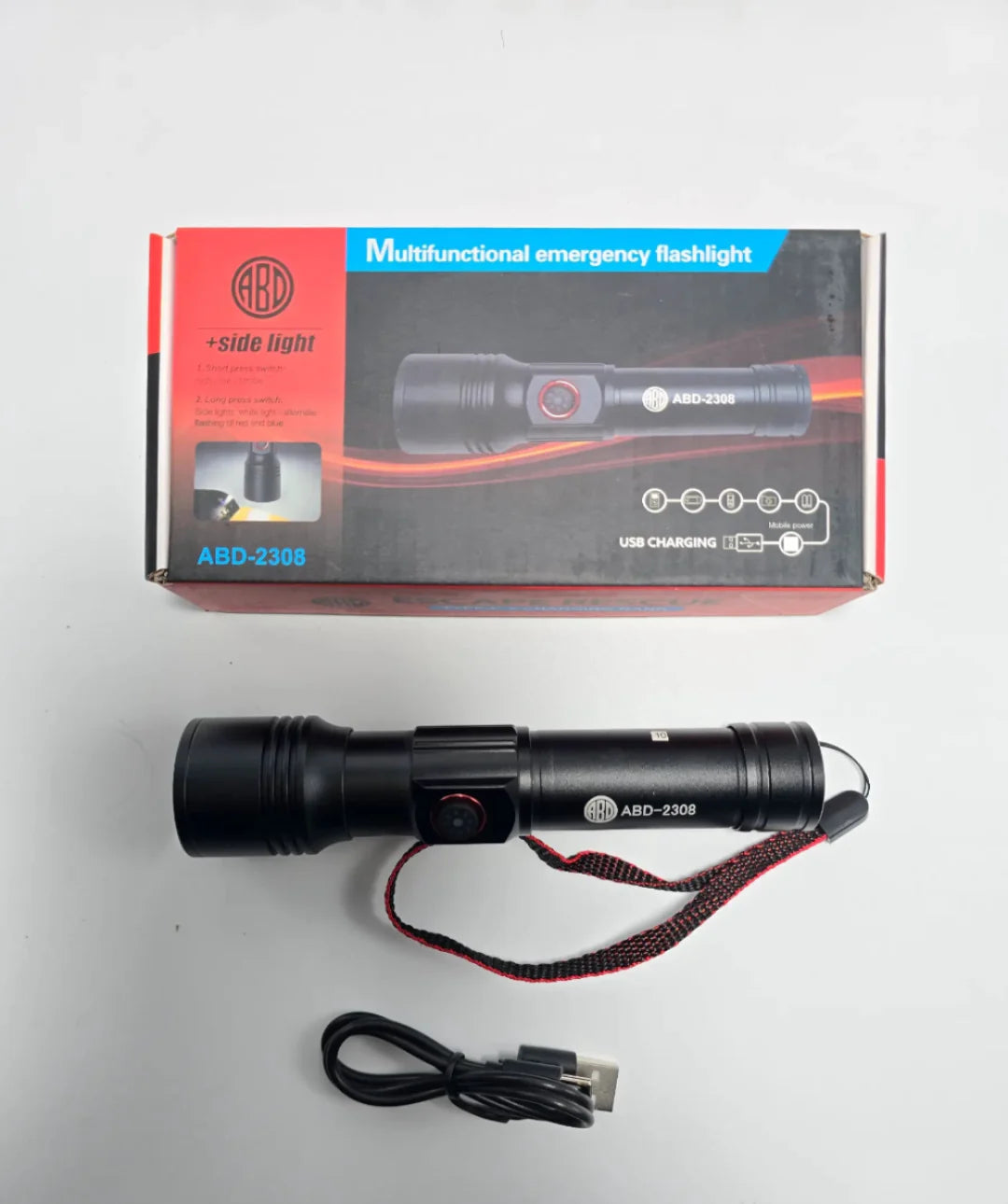 ABD 2308 Multifunctional Flashlight | Flashlight With Usb Charging