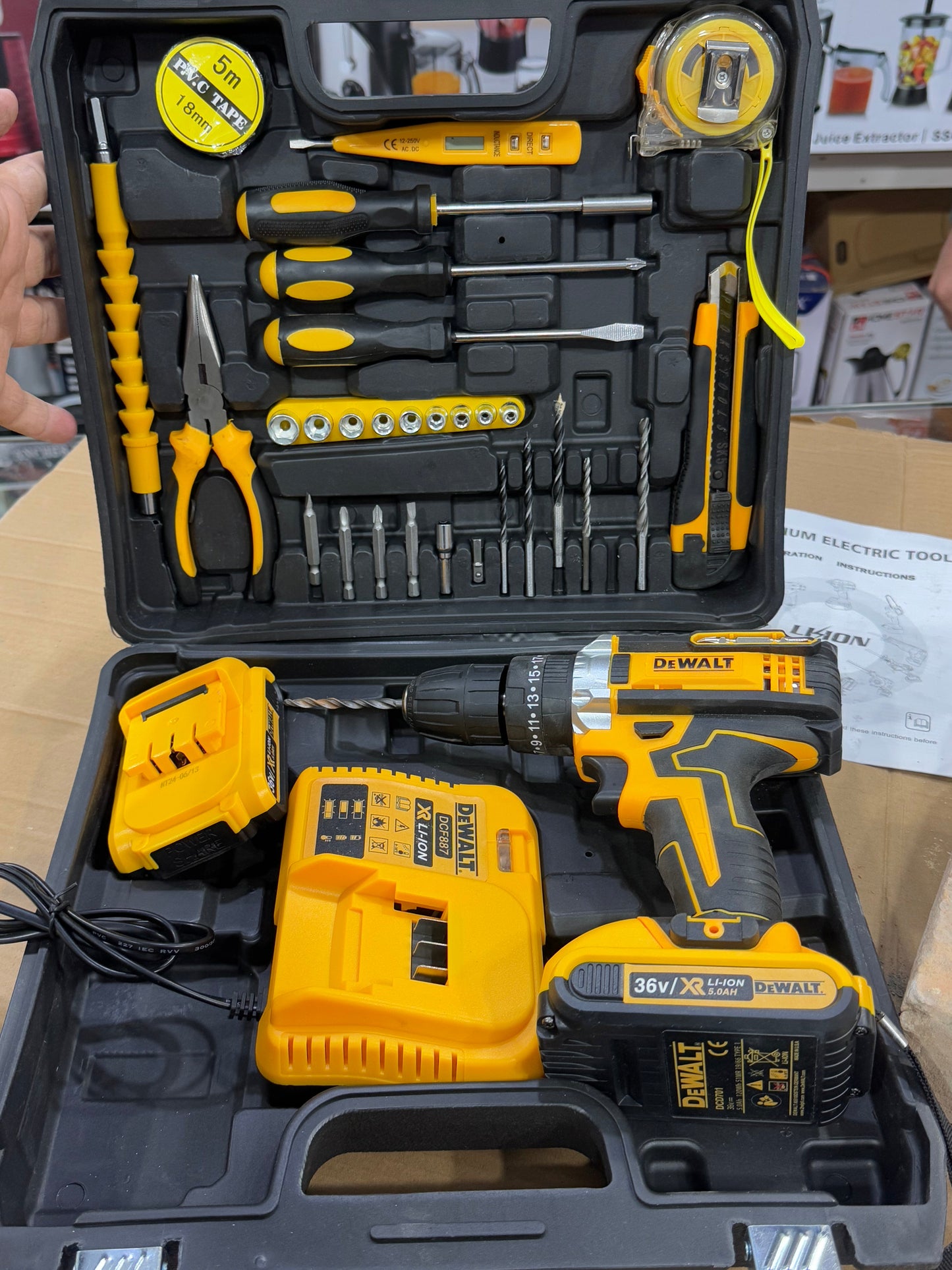 Dewalt German Lott Imported  36 V Drill machine Tools Box . High Quality