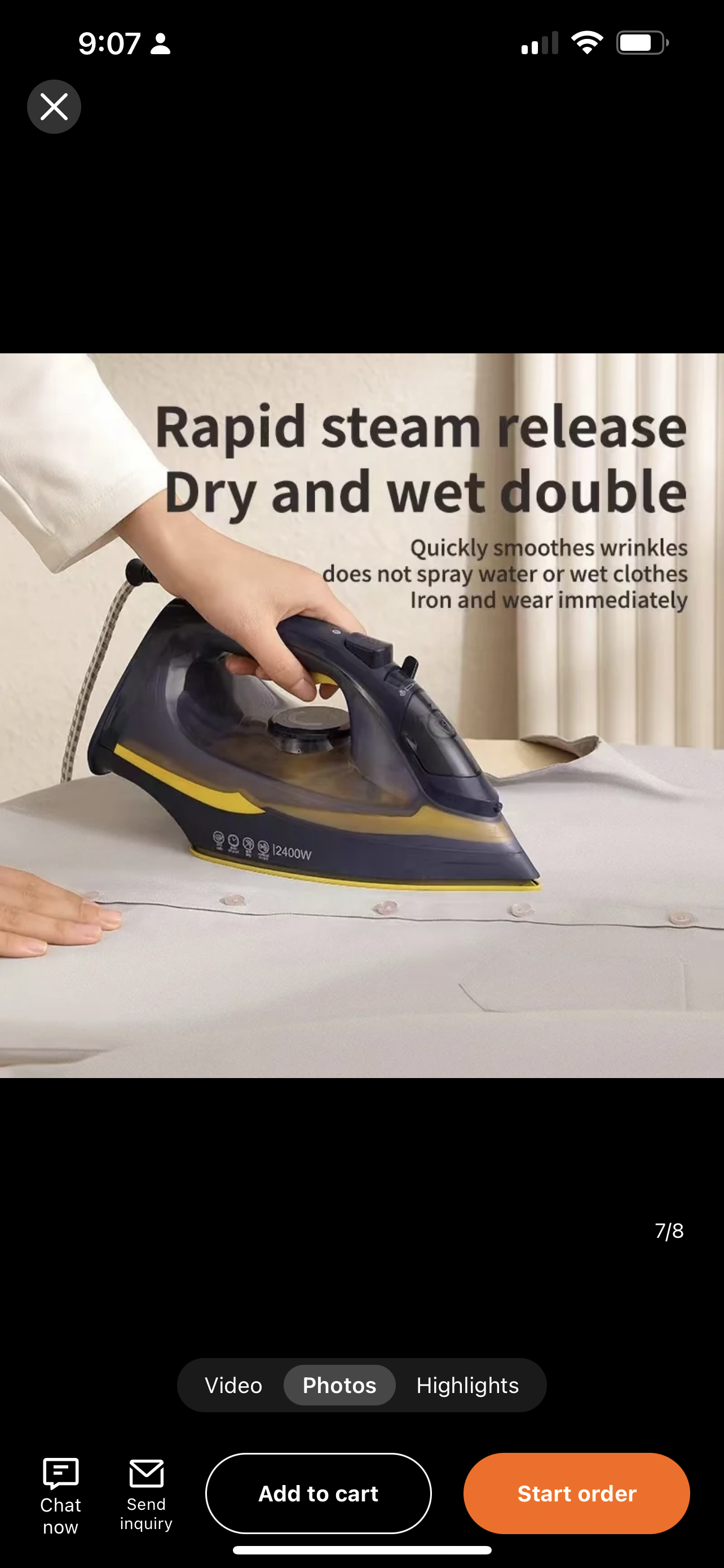 Lott Imported Original Silver Crest Steam Iron . High Quality 2200 watt