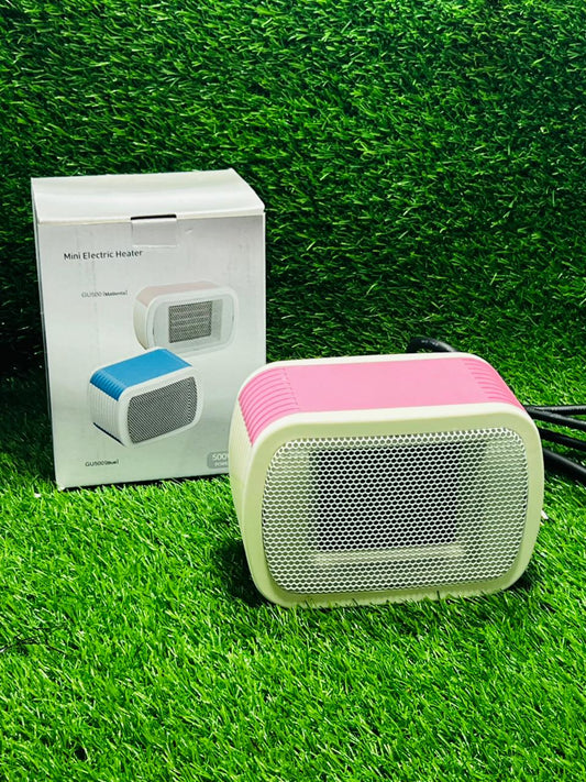 Ultra-Silent Portable 500W PTC Electric Mini Heater Fast Heating Brushless Motor 220V Home Desktop Table Heater UK US EU Plug