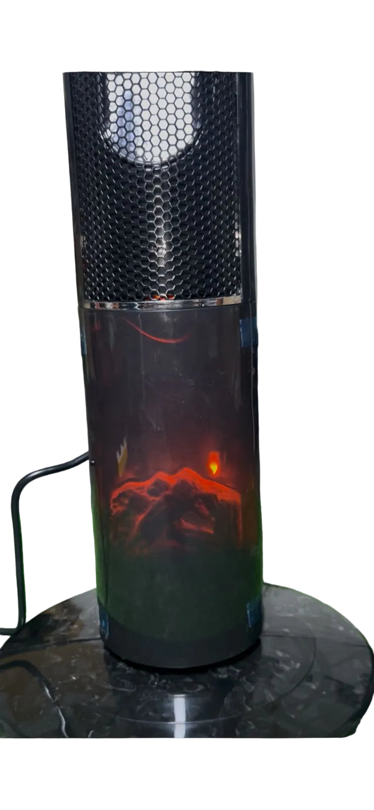 33\" Electric Room Heater with Independent Flame Effect and Remote Control Fast Heating PTC Tower for Home Living