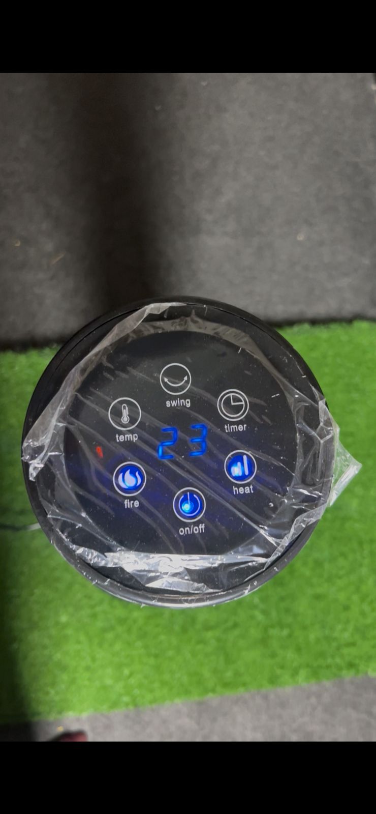 33\" Electric Room Heater with Independent Flame Effect and Remote Control Fast Heating PTC Tower for Home Living