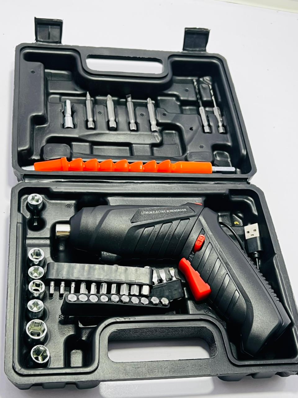 48 in 1 Electric Screwdriver Cordless Rechargeable Small Power Drill Set 3.6V Li-ion 3.5Nm Max Torque Electric Rotatable